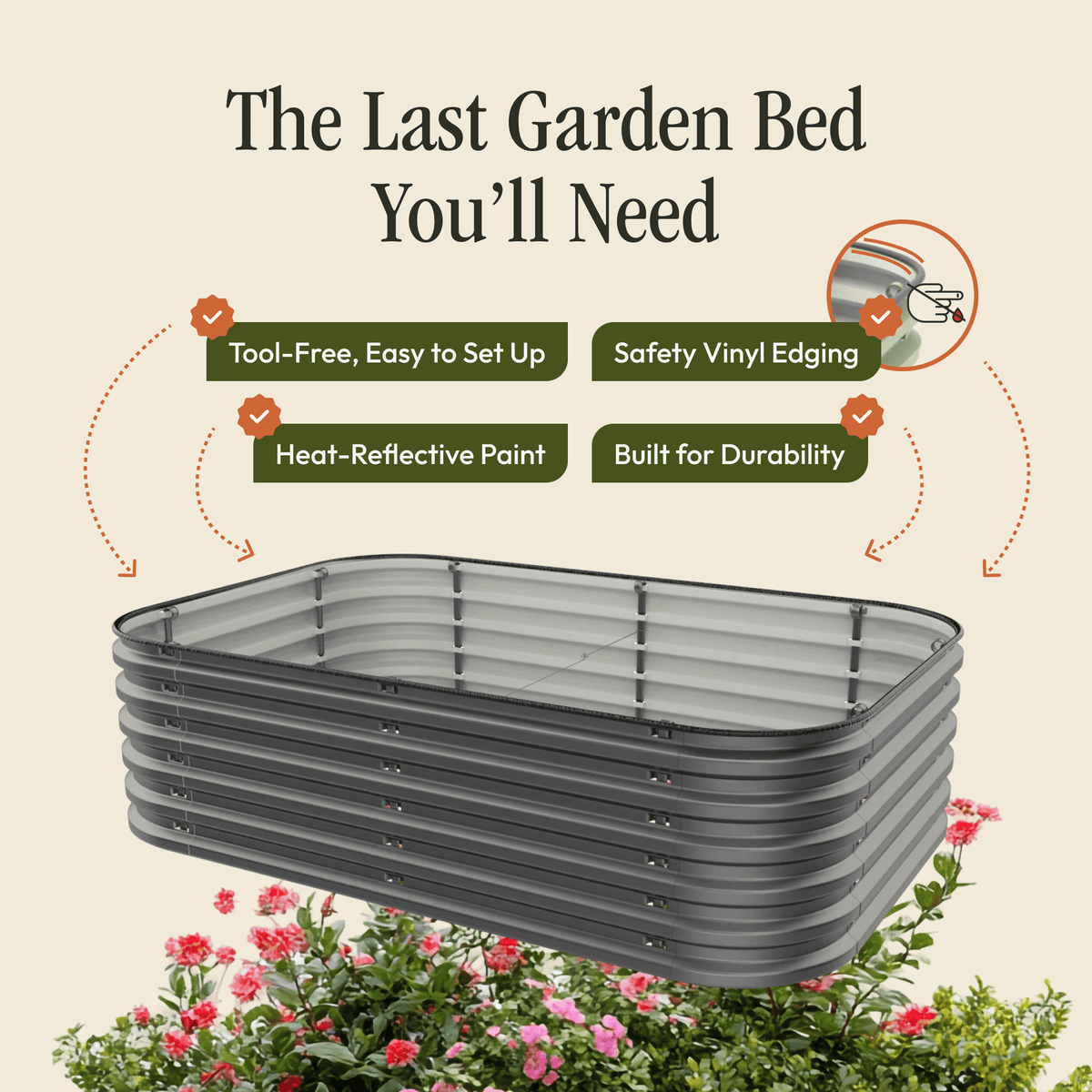 Gro-Rite Tool-Free Raised Garden Bed Kit