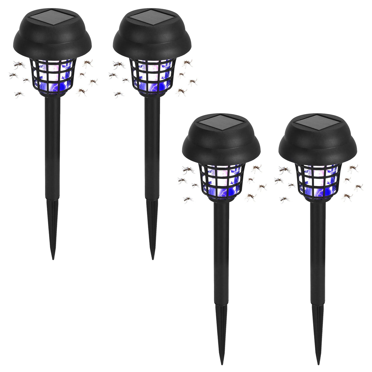 Solar Bug Zapper & Garden Light | Set of 4
